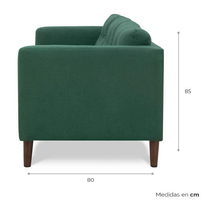 Sofa Tela Verde Arin | Sofá | salas